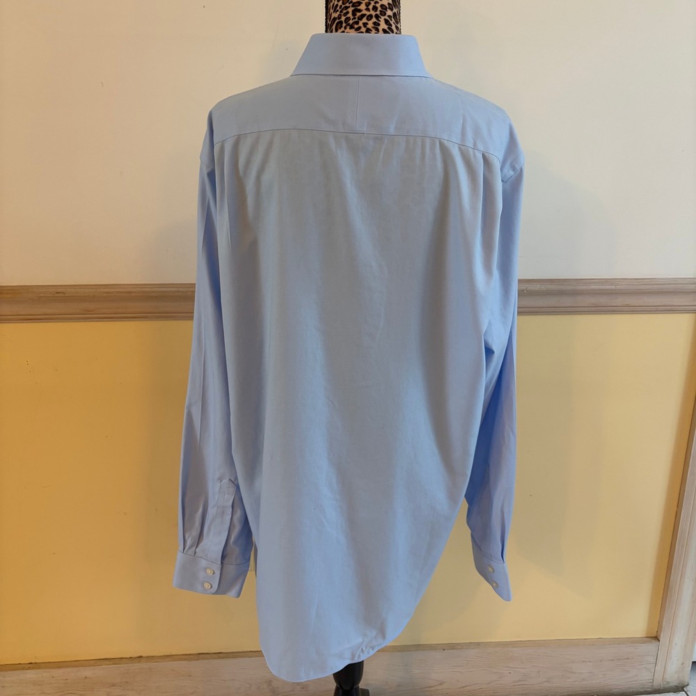 Charles Tyrwhitt Mens Slim Fit Non Iron Light Blue Dress Shirt 17 36 - Picture 2 of 3